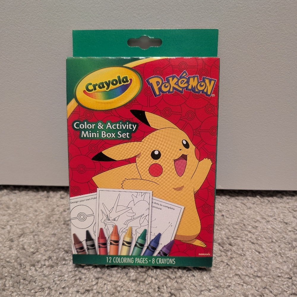 🟢🎈3/$15🎈 New Pokemon Crayola Color & Activity Mini Box Set